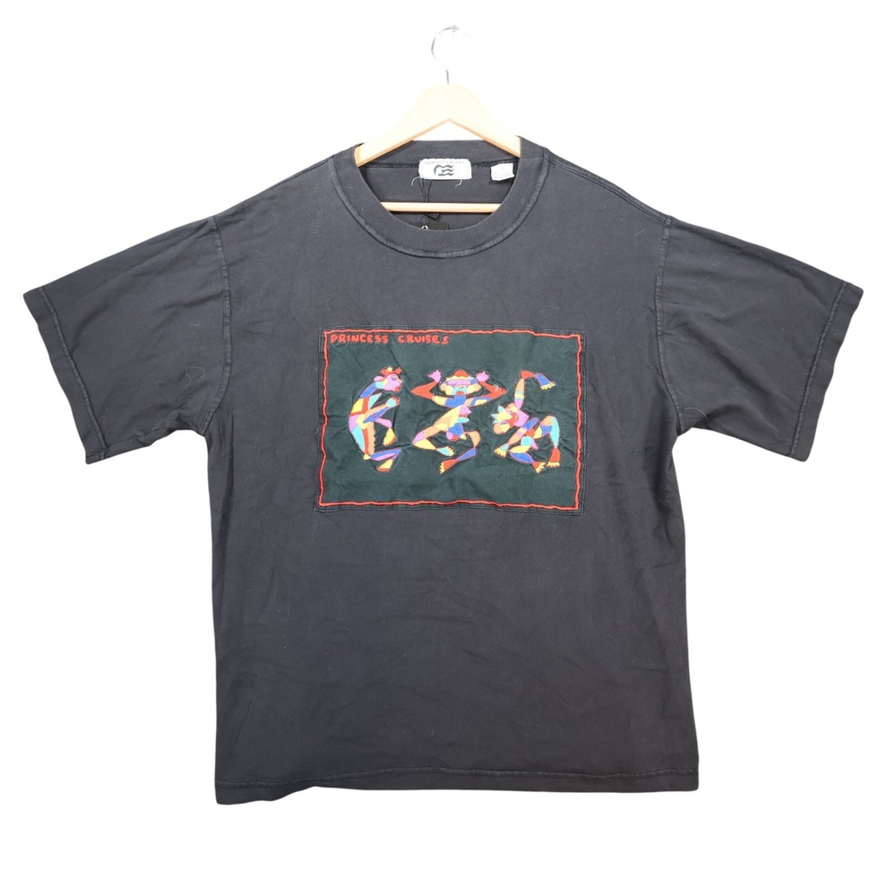 Princess Cruises T Shirt Mens Small Black‎ Cotton Regular Fit Graphic Souvenir